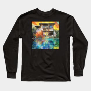 Modern House Collage Long Sleeve T-Shirt